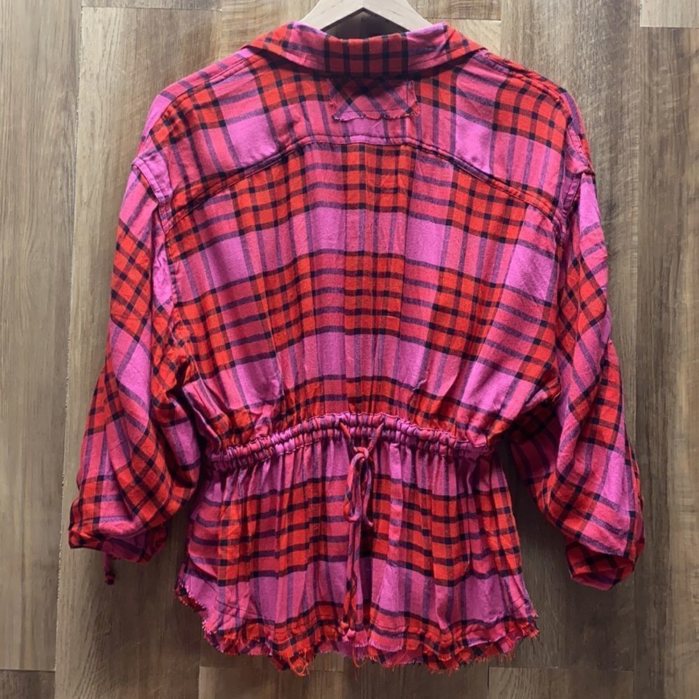 FREE PEOPLE - Checkered Button Down - Picture 4 of 5